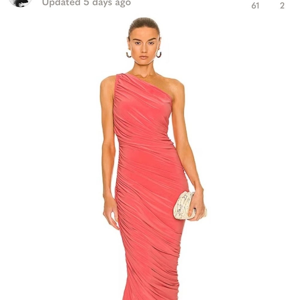 x REVOLVE Diana Gown in coral Norma Kamali